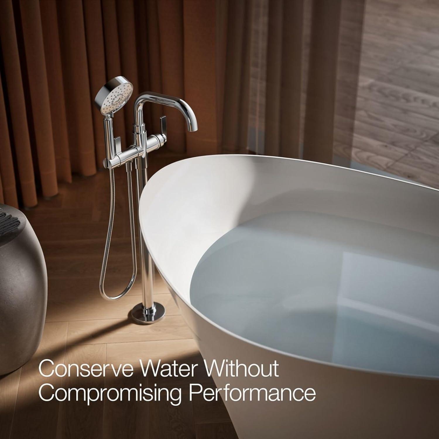 Castia by Studio McGee Floor-Mount Bath Filler Trim with Handshower