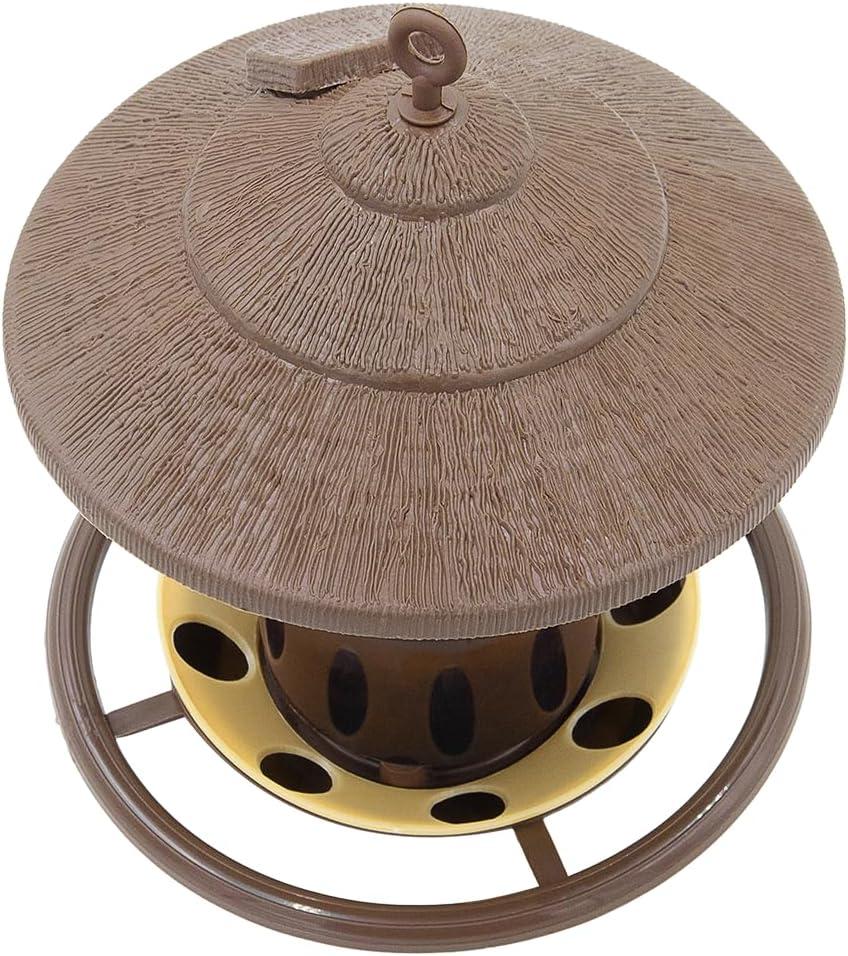 Zenport Industries D-450 Multi-Bird Hanging Feeder with Roof, 1.23 lb Capacity, Multicolor