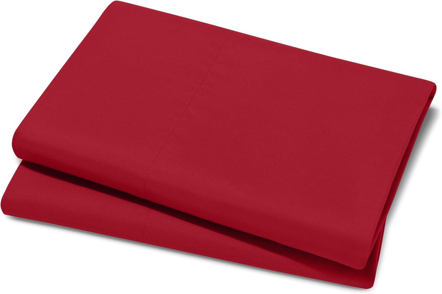 Microfiber Queen - Envelope - 20 x 30 Red Pillowcase Set by Bare Home