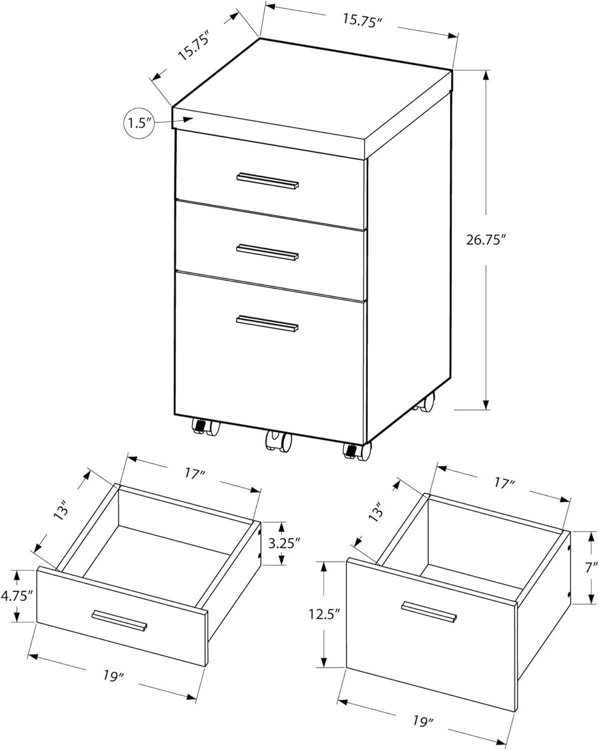 Millwood Pines File Cabinet, Rolling Mobile, Storage Drawers, Printer Stand | Wayfair