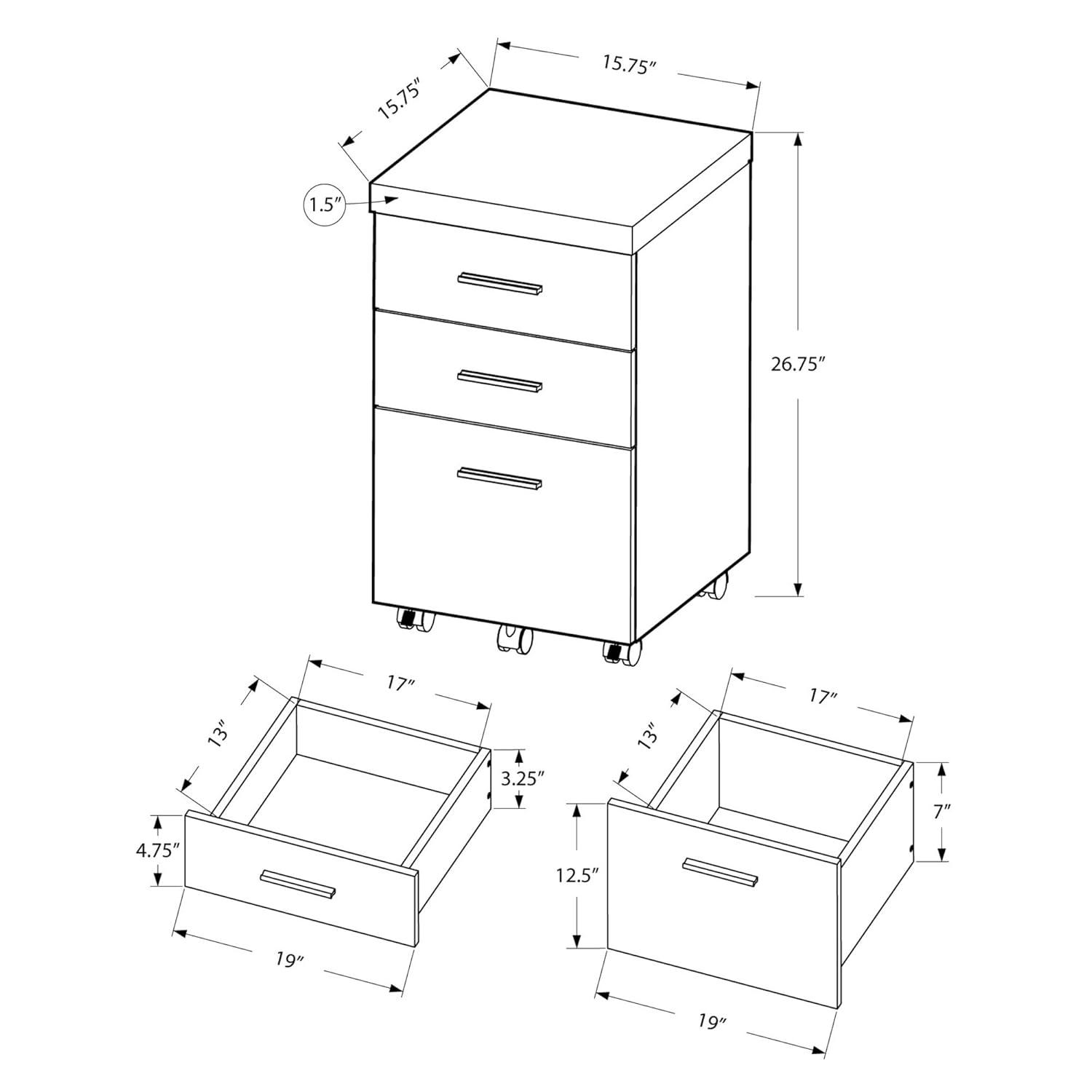 Millwood Pines File Cabinet, Rolling Mobile, Storage Drawers, Printer Stand | Wayfair