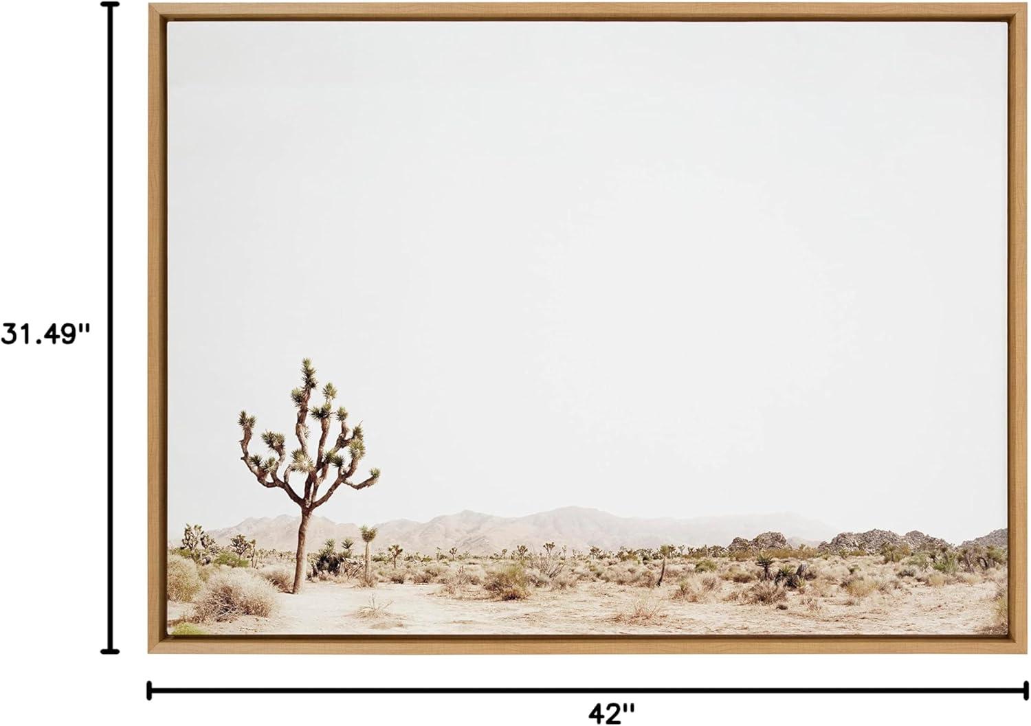 Kate and Laurel Sylvie Lone Joshua Tree Framed Canvas by Amy Peterson Art Studio