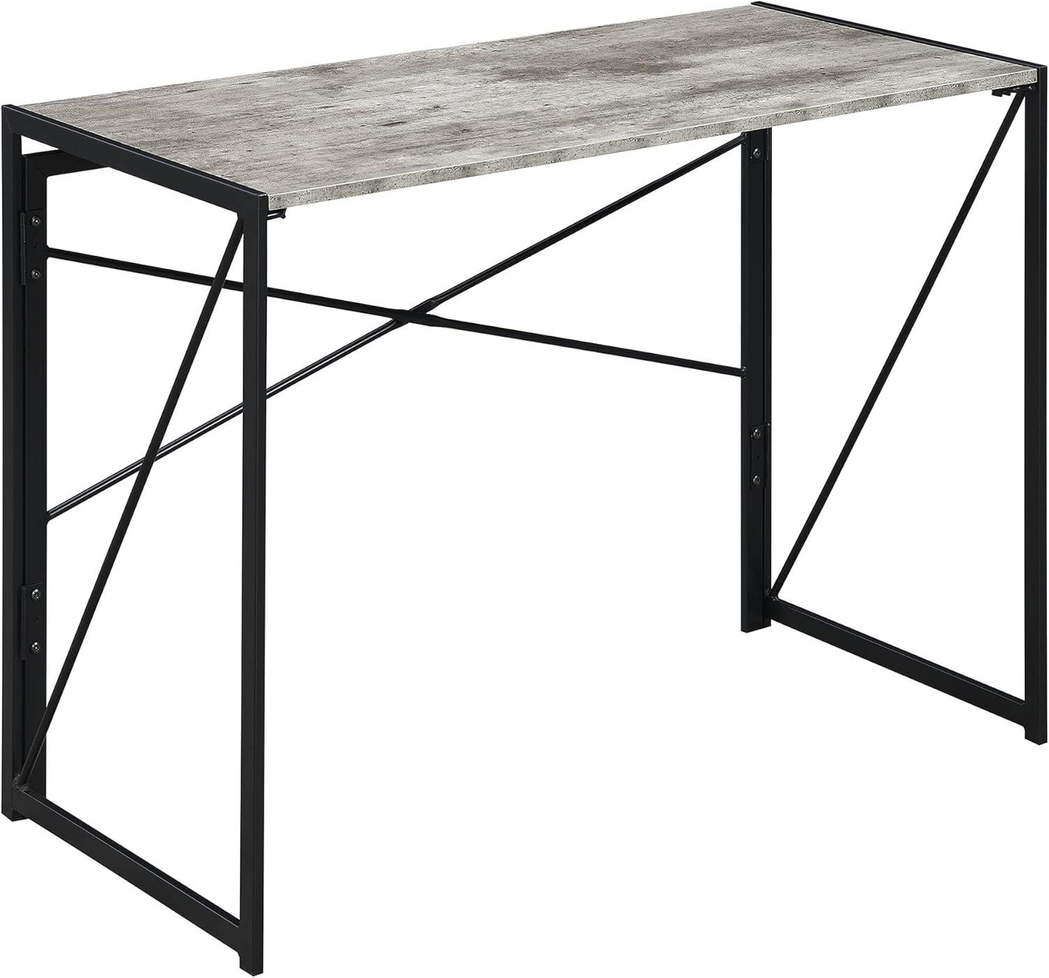 Convenience Concepts 29.50 inches Tall Xtra Folding Desk, Faux Birch/Black, All ages