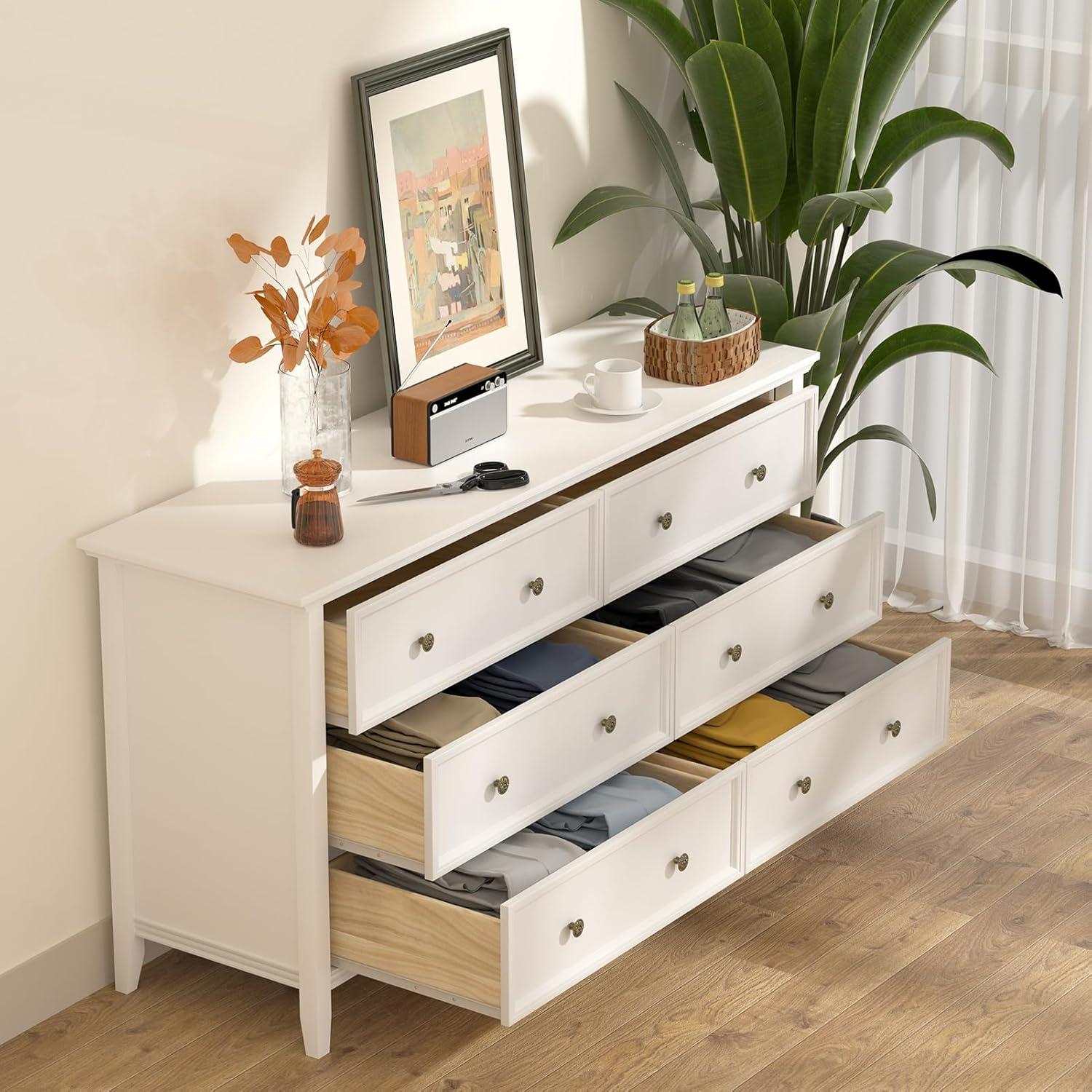 Decopom Modern 7 Drawers Dresser 7 Drawers Cabinet