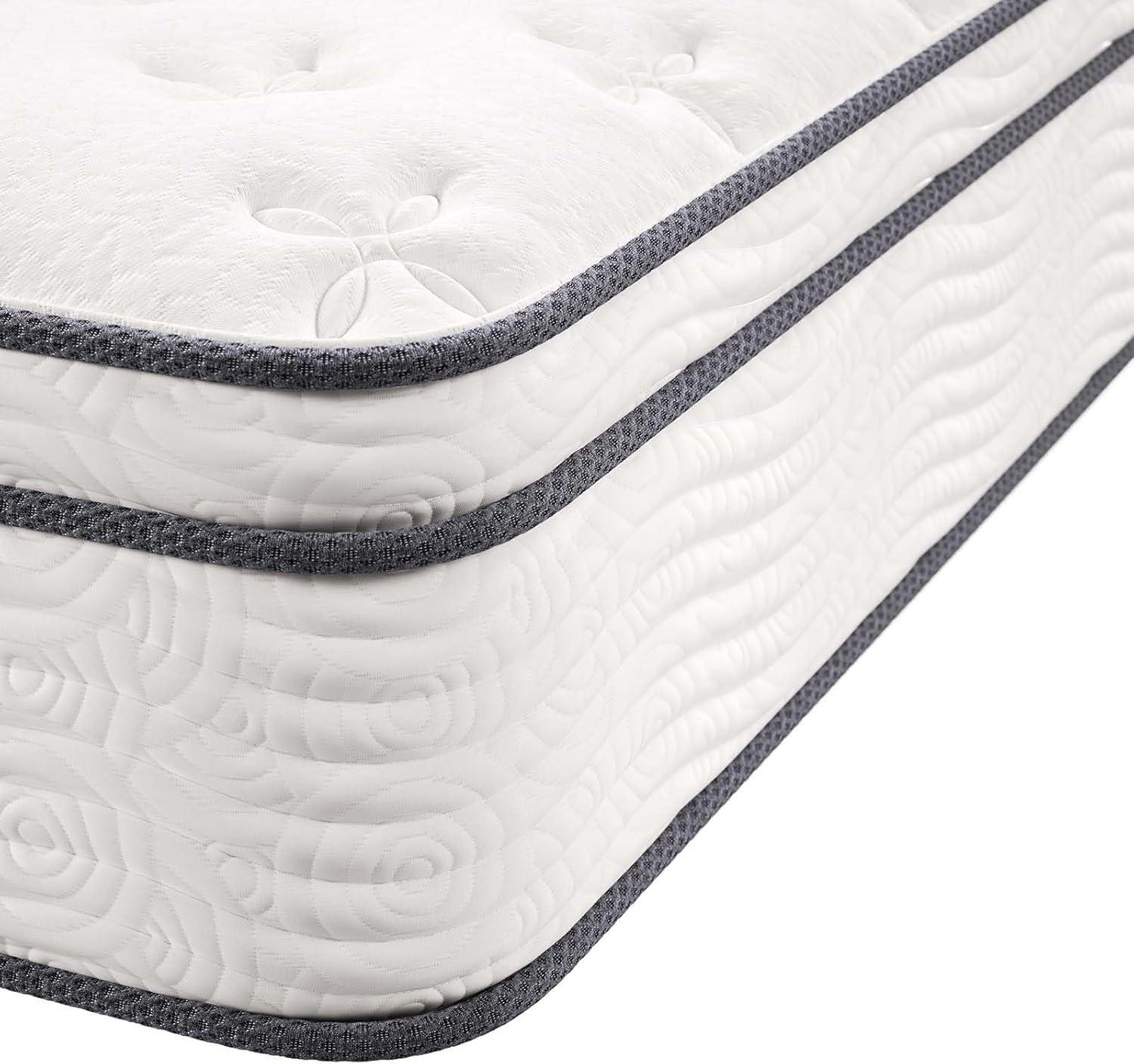 Modway Jenna 12" Innerspring and Foam California King Mattress in White