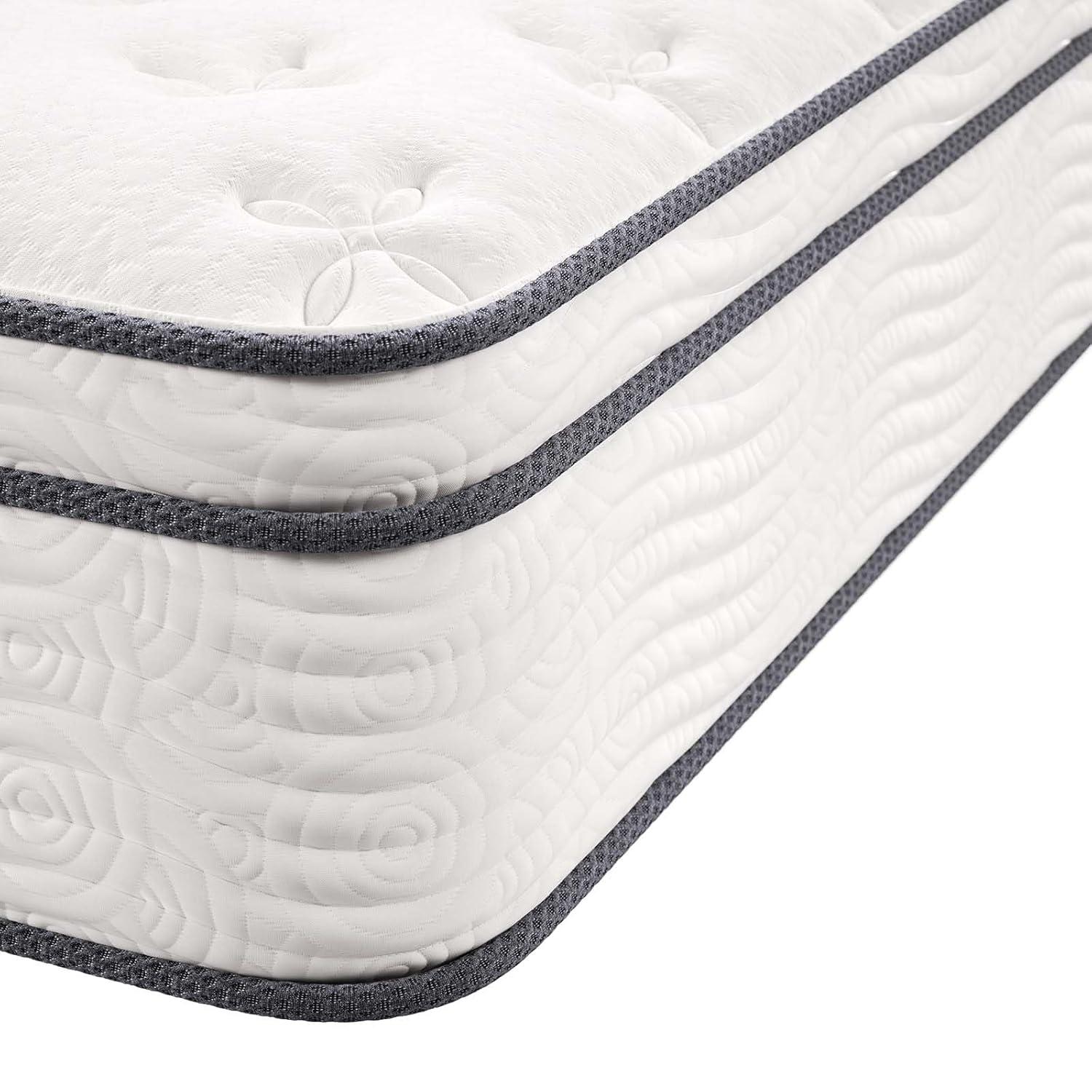 Modway Jenna 12" Innerspring and Foam California King Mattress in White