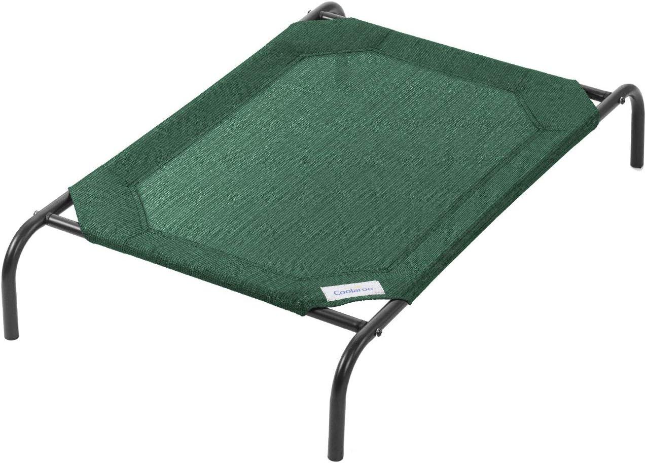 The Original Coolaroo Elevated Pet Dog Bed for Indoors & Outdoors, Medium, Green