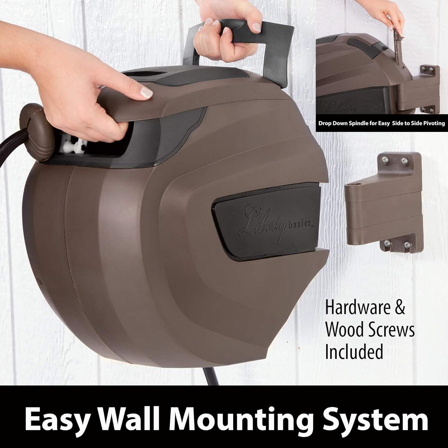 Liberty Garden Plastic Wall Mounted Hose Reel