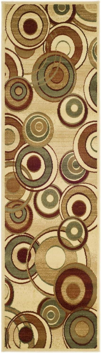 Lyndhurst LNH225 Power Loomed Area Rug - Ivory/Multi - 5'3"x7'6" - Safavieh.