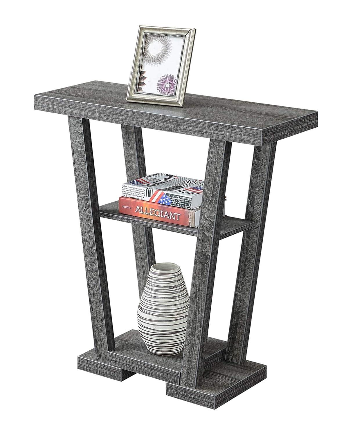 Convenience Concepts Newport V Console Table, Gray