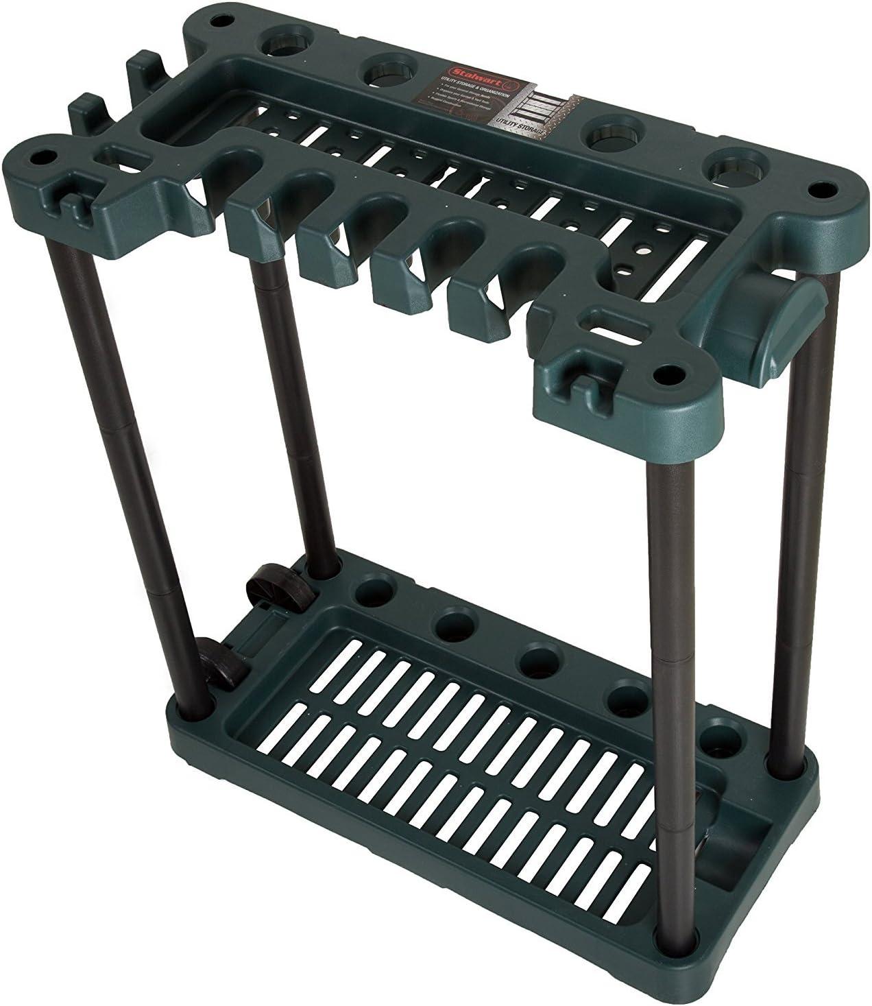 Garden Tool Organizer - Portable Rolling Utility Rack with Wheels Holds 40 Yard Tools - Garage Organizers and Storage Home Essentials by Stalwart