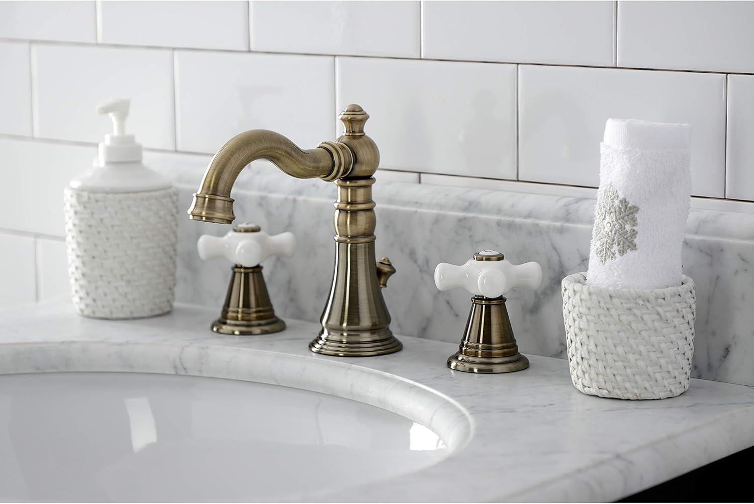 American Fauceture Classic Widespread Bathroom Faucet with Drain Assembly