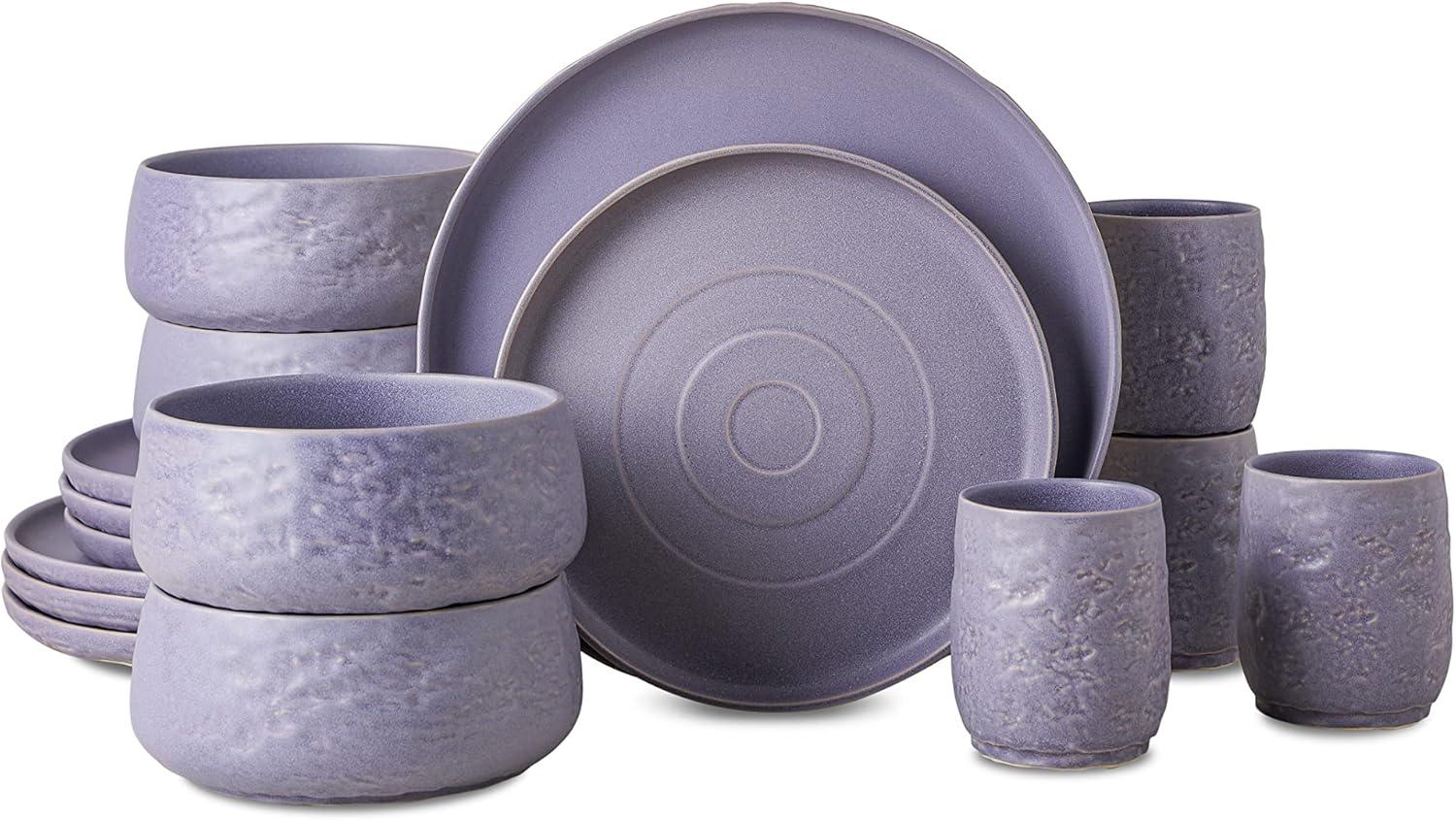 Shosai Stone by Mercer Project Shosai 16-Piece Dinnerware Set Stoneware