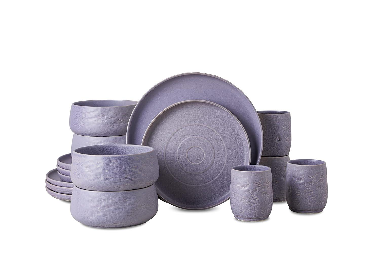Shosai Stone by Mercer Project Shosai 16-Piece Dinnerware Set Stoneware