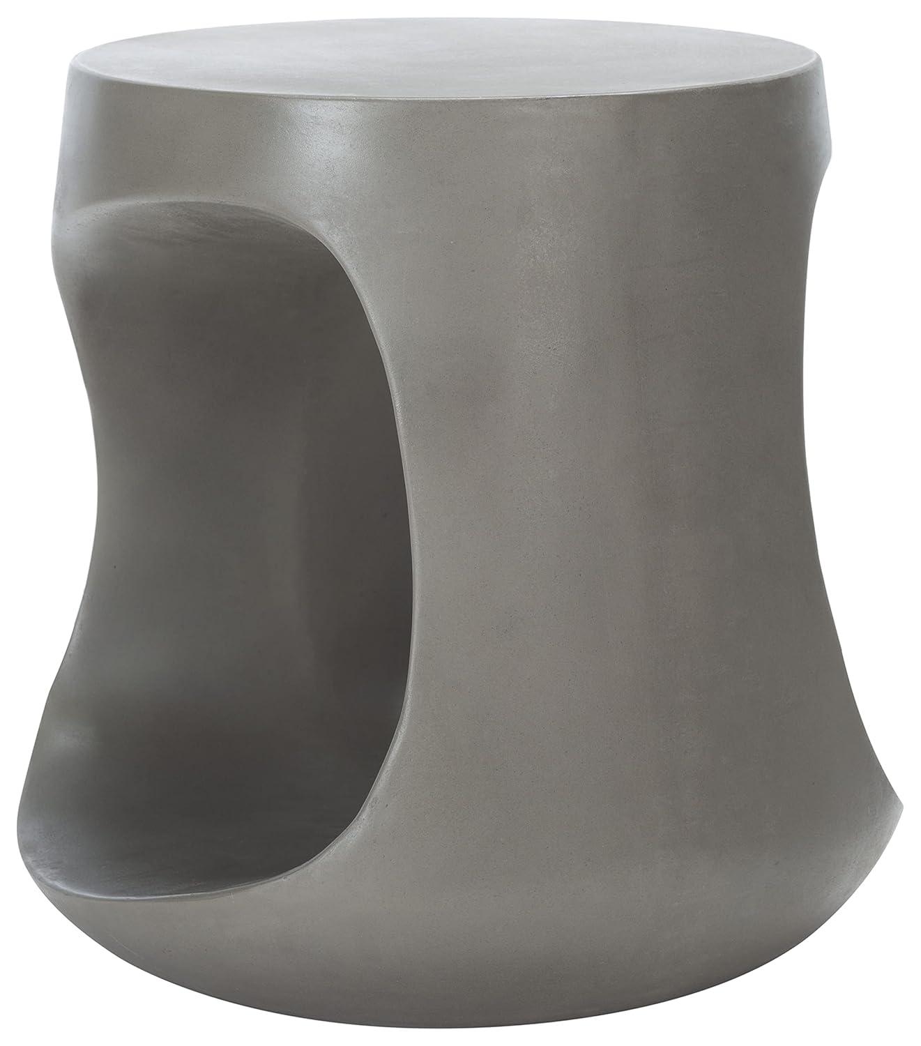 Vikki Concrete Accent Stool - Indoor/Outdoor - VNN1040 - Gray - Safavieh