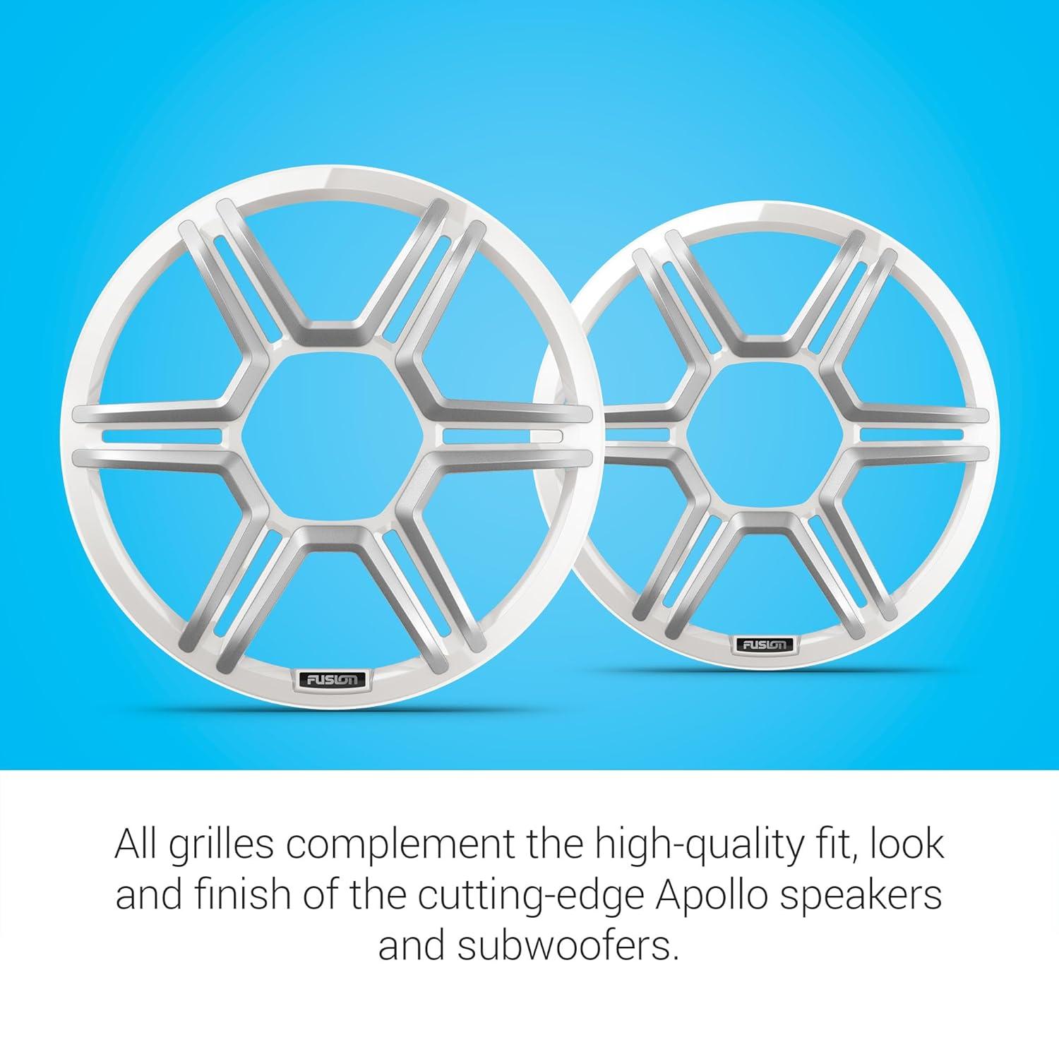 Garmin Fusion Apollo AP-FL65SPW 6.5" LED Marine Speakers Sport Grills, White, Pair