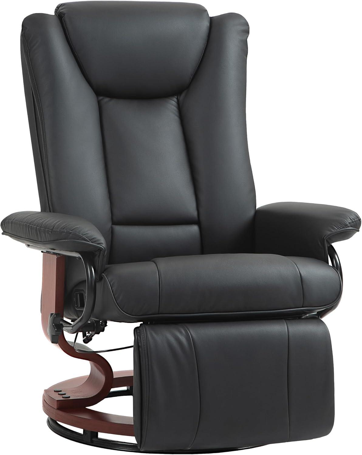 Manual Swivel Recliner Chair, Reclining Chair With Footrest For Living Room