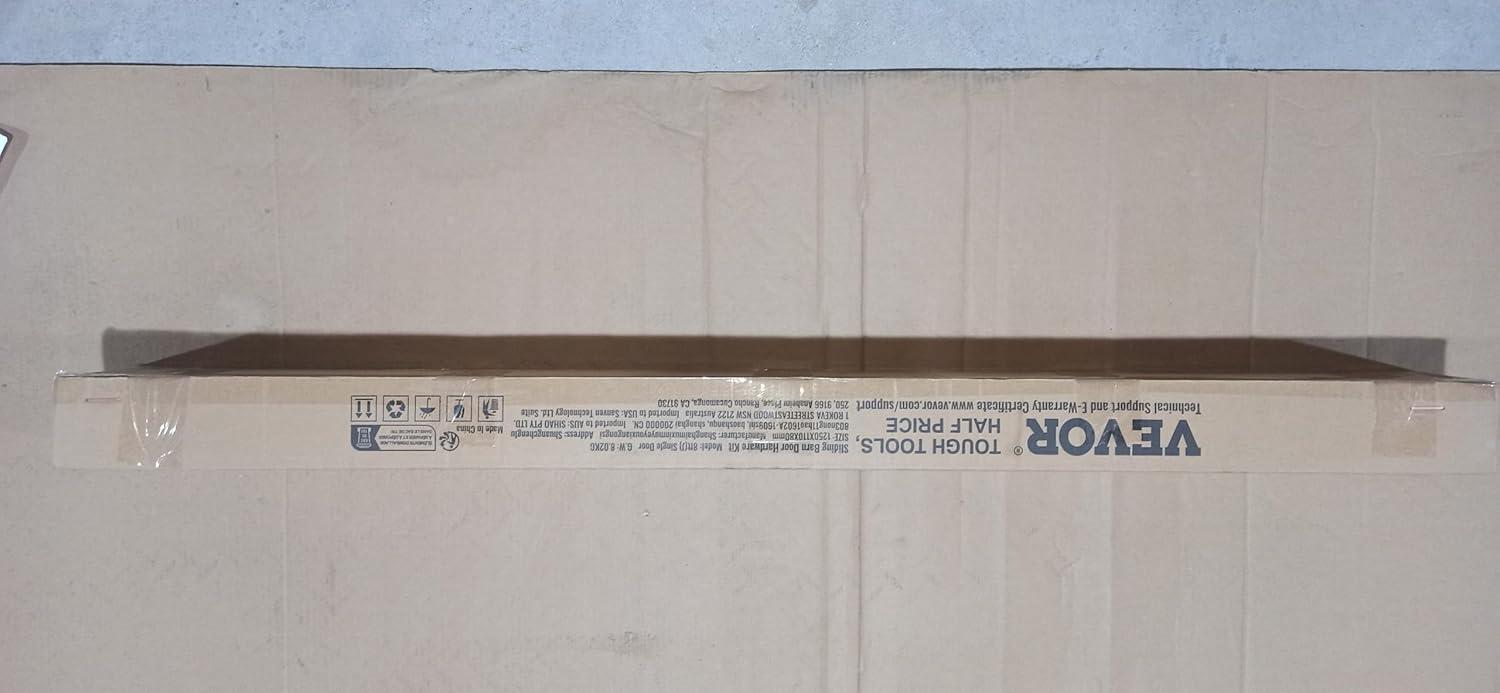 VEVOR Black Steel Single Door Barn Door Hardware Kit Standard Single