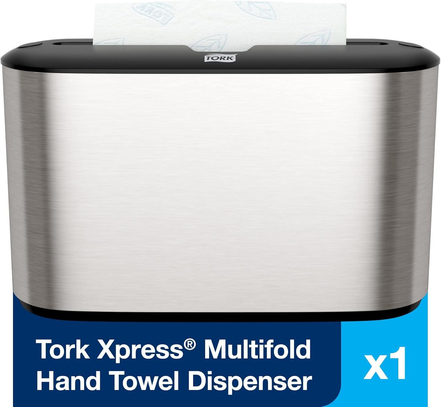 Tork Xpress Paper Towel Dispenser, Stainless Steel, Compact for Home Use, Fits H2 Hand Towels