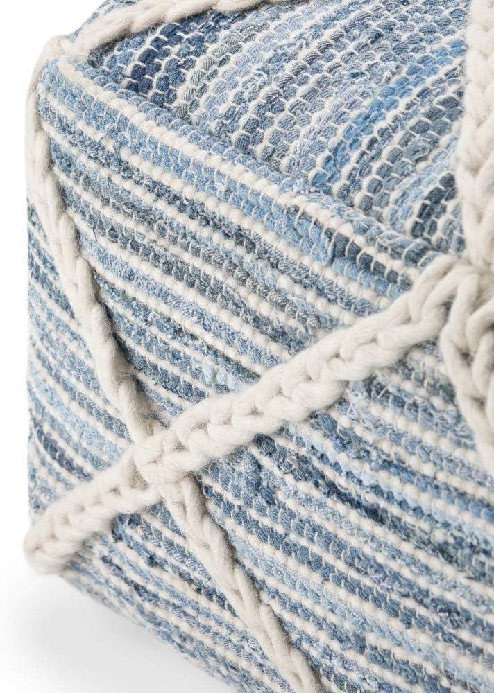 Simpli Home Cowan Upholstered Pouf