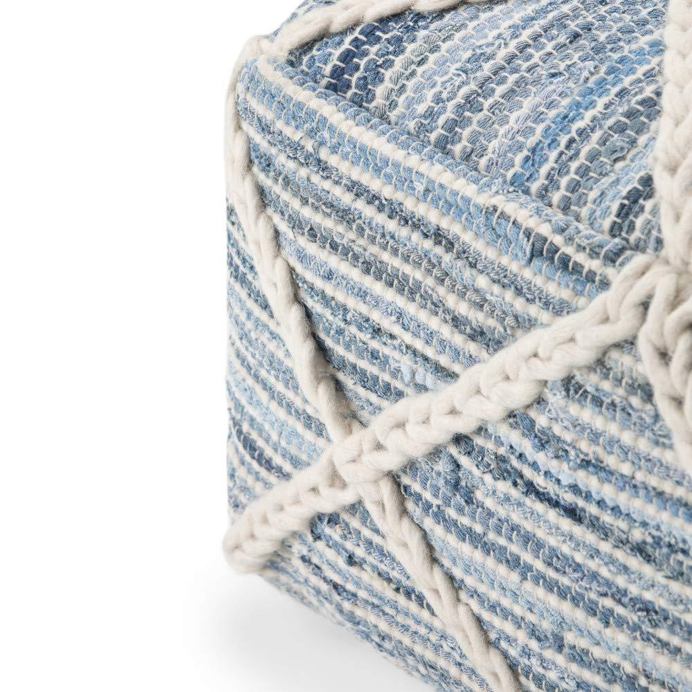 Simpli Home Cowan Upholstered Pouf