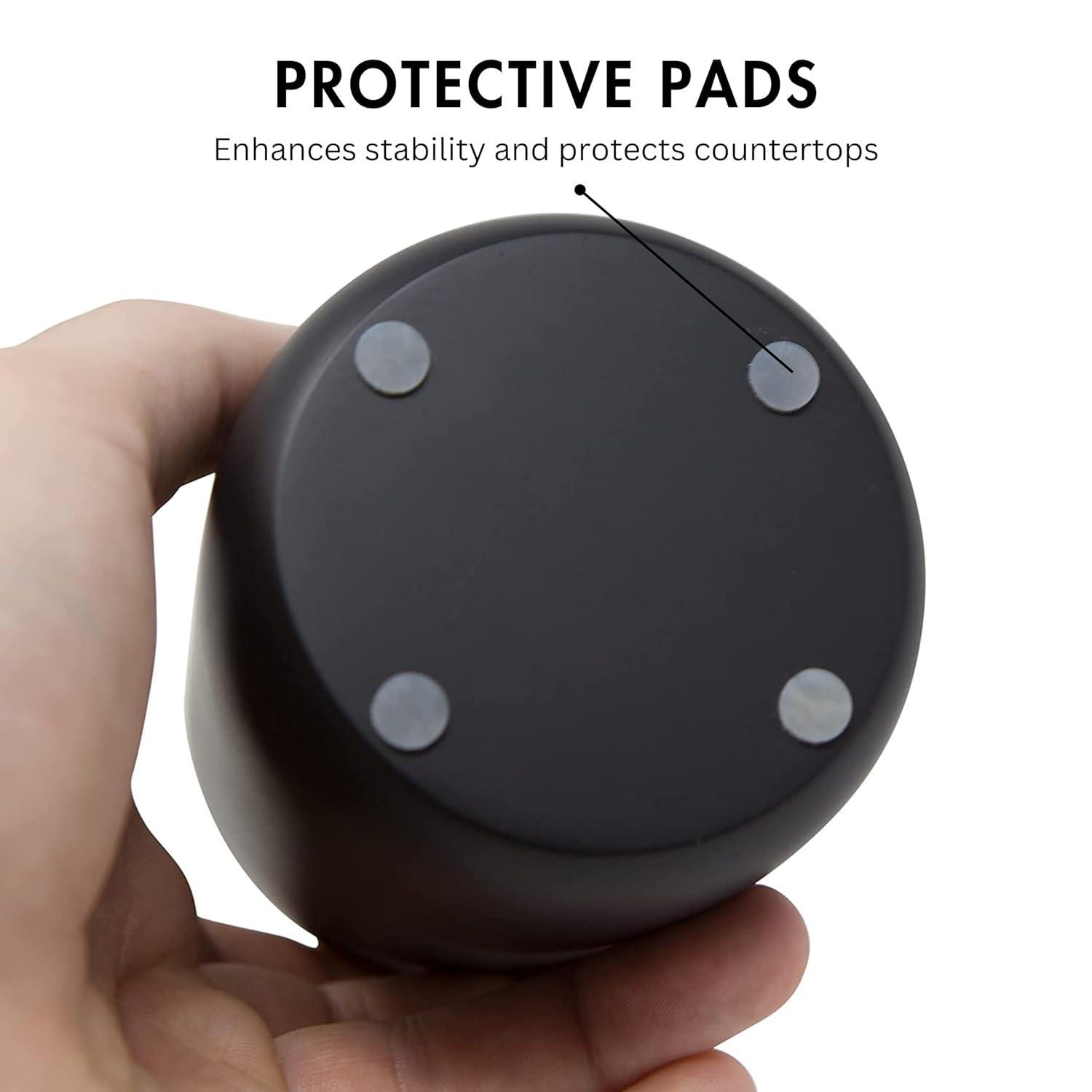 Matte Black Toothbrush and Toothpaste Holder and Cup for Bathroom Vanity and Countertop, Round Organizer for Electric Toothbrushes, Floss, Razors, Cotton, and Mouthwash