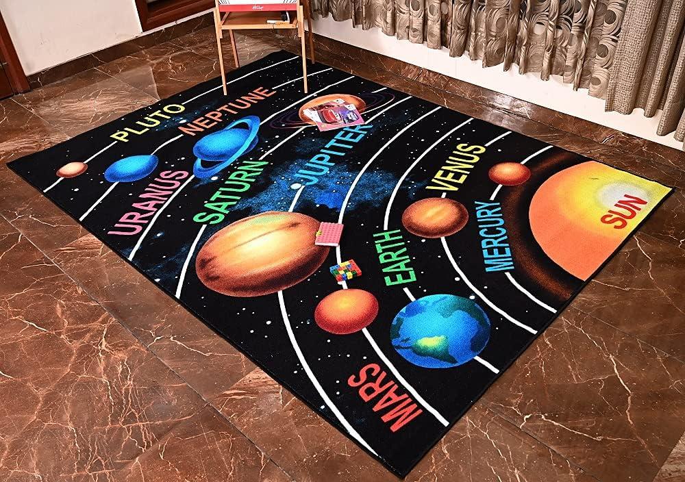 Furnishmyplace Furnish My Place  761 Solar System HD for Playroom, Bedroom Area Rug 3'3"x5'