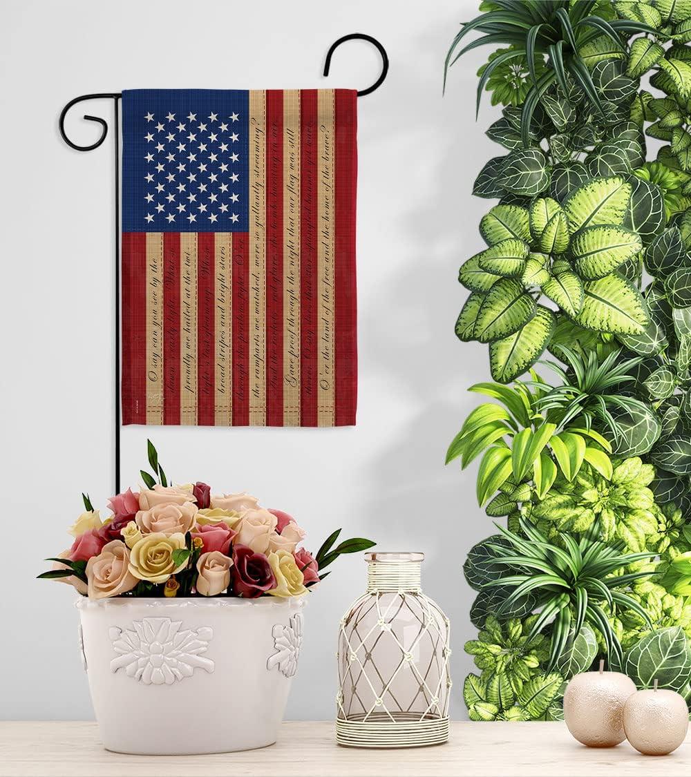 Breeze Decor G161050-BO Star Spangled Americana Patriotic Impressions Decorative Vertical 13" x 18.5" Double Sided Garden Flag