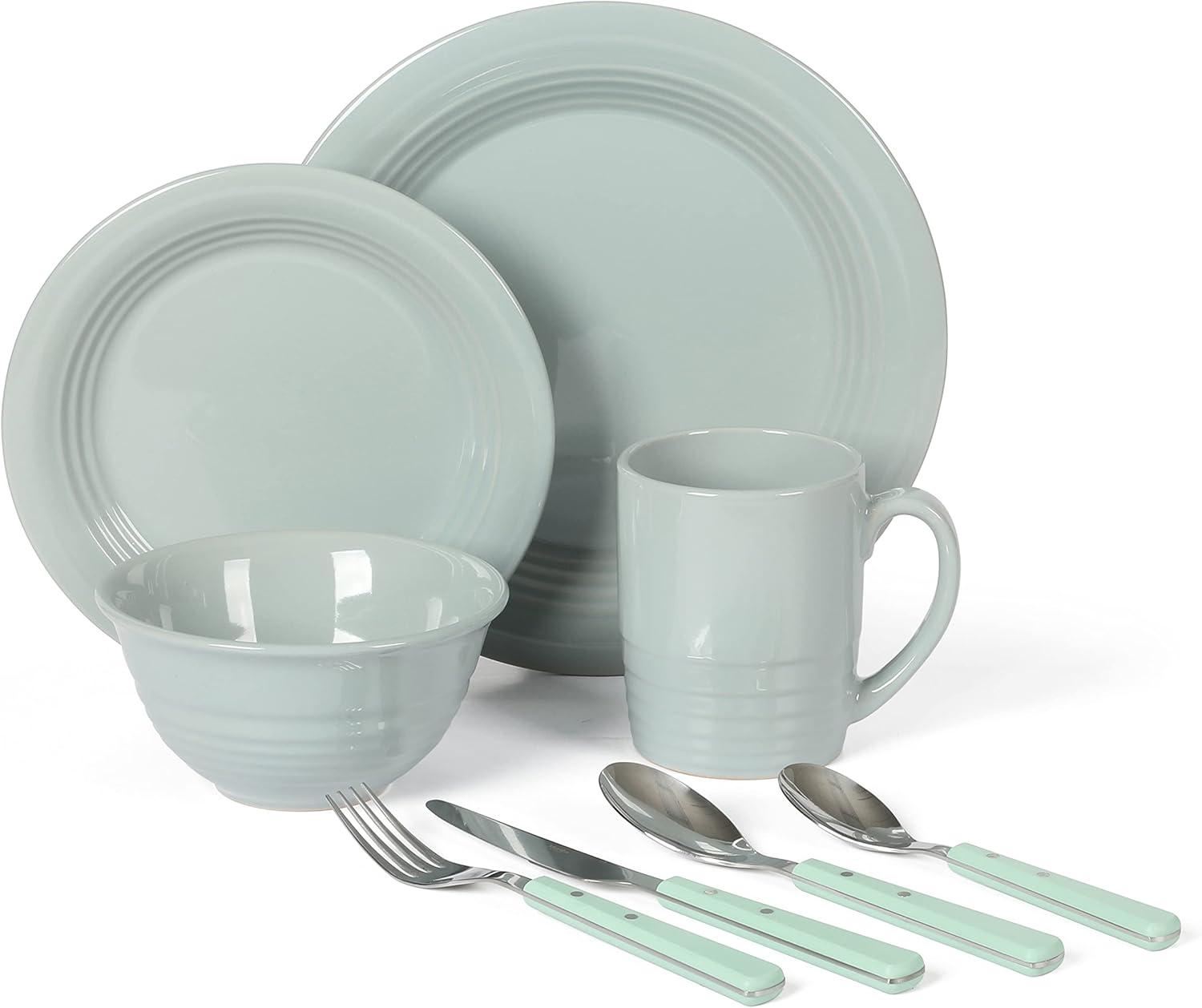 Martha Stewart 32-Piece Combo Set Stoneware Dinnerware Set - Service for 4