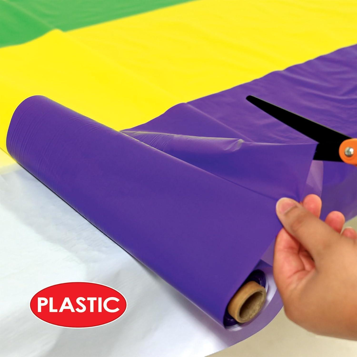 Beistle Mardi Gras Table Roll, 40" x 100', (1/Pkg) Multicolored