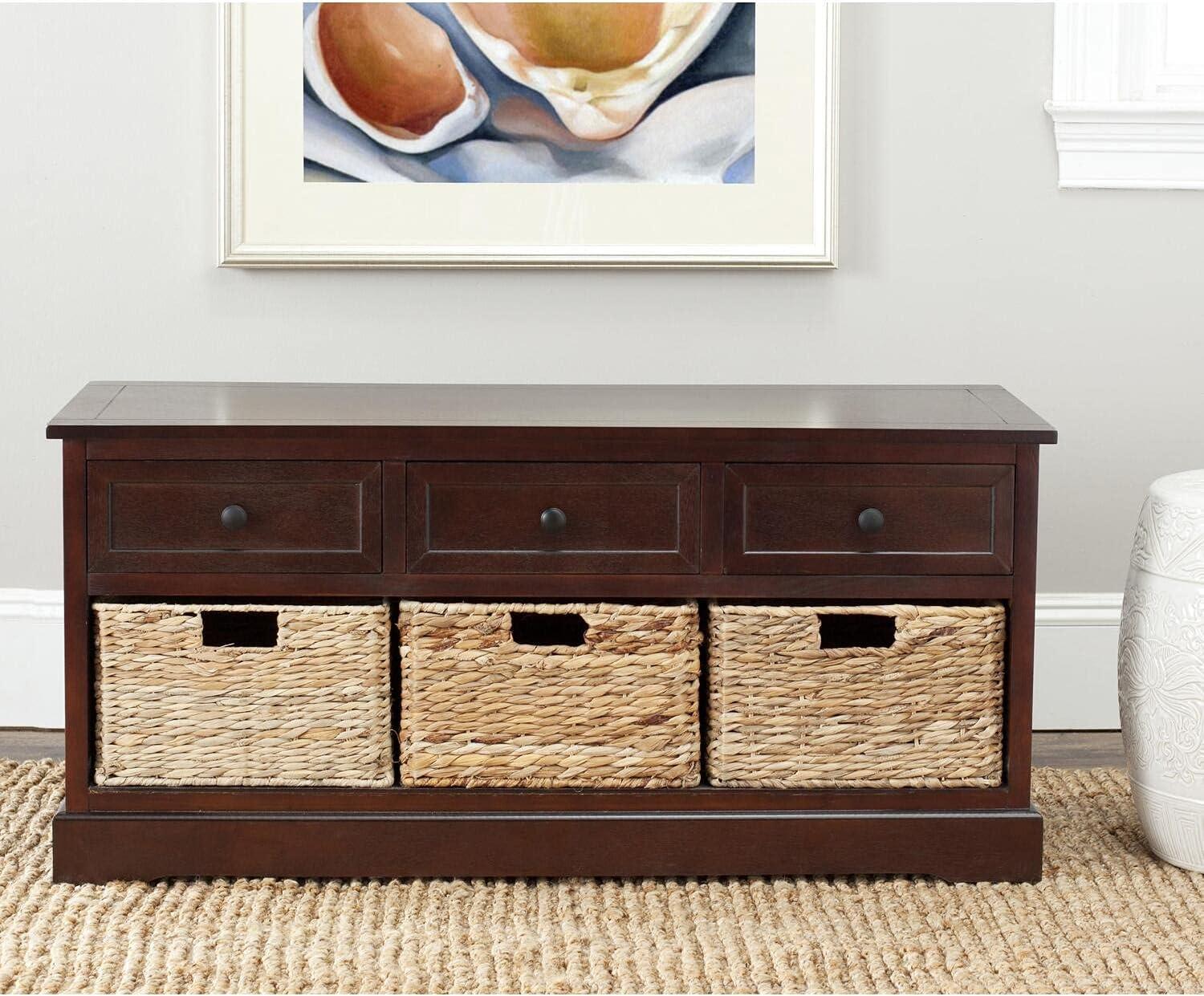 Adayla Solid Wood Drawers Storage Bench