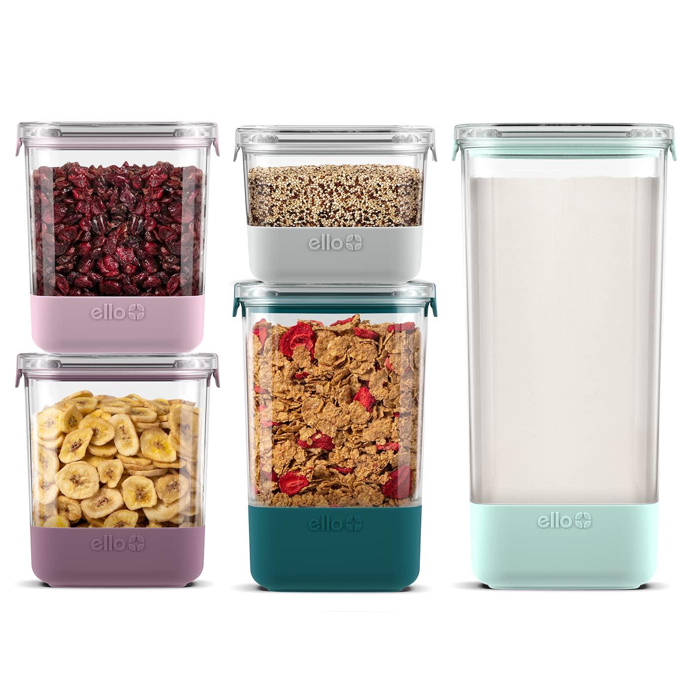 New** Ello 6pc Plastic Food Storage Canisters with Airtight Lids (Set of 3)