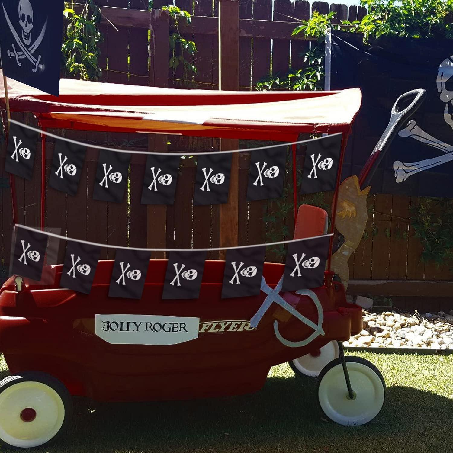 Anley Pirate Flag Jolly Roger String Flag - 33 Feet 32 Flags