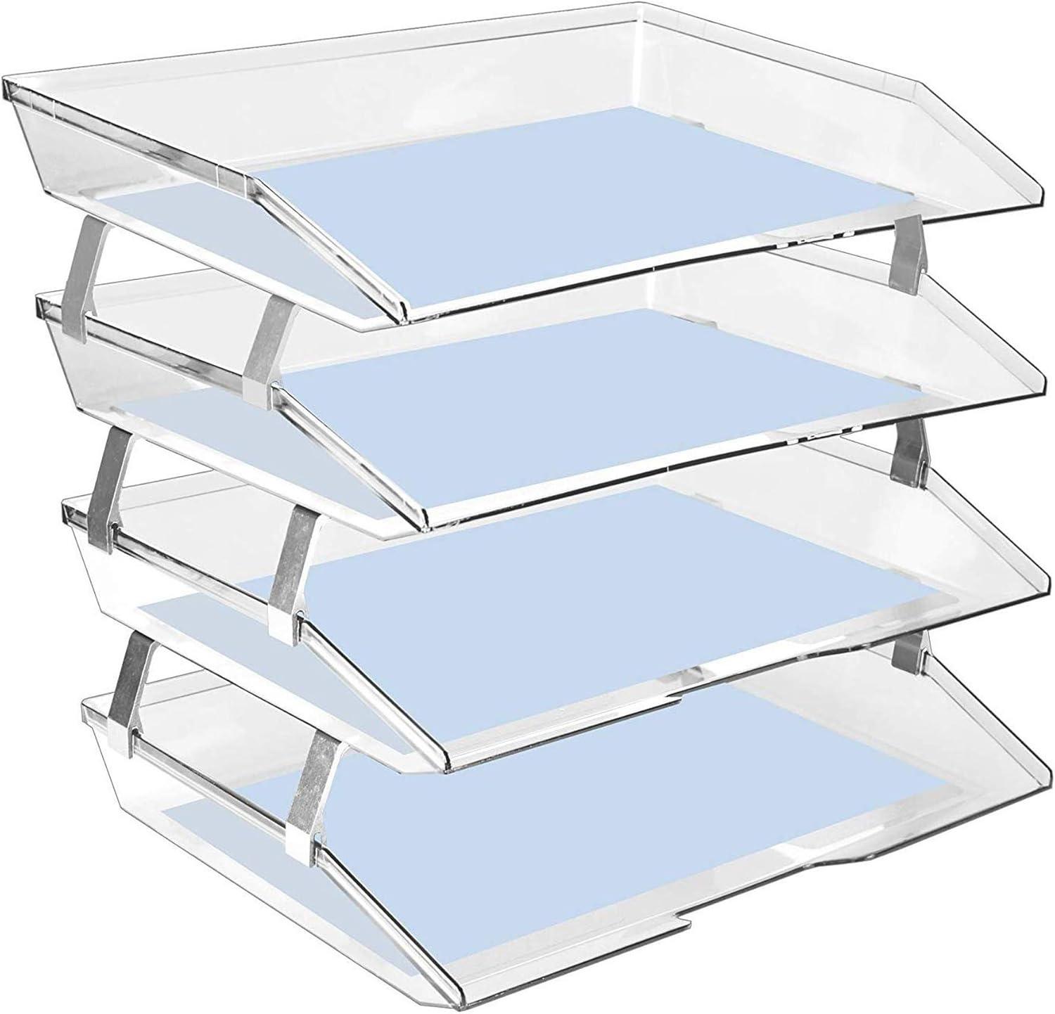 Acrimet Facility Letter Tray 4 Tiers (Clear Crystal Color)