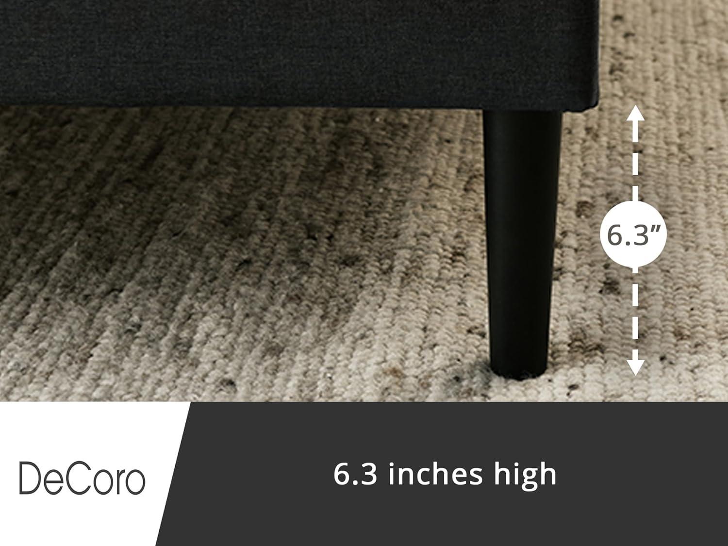 DeCoro Home DeCoro Mornington Upholstered Platform Bed Frame and Headboard