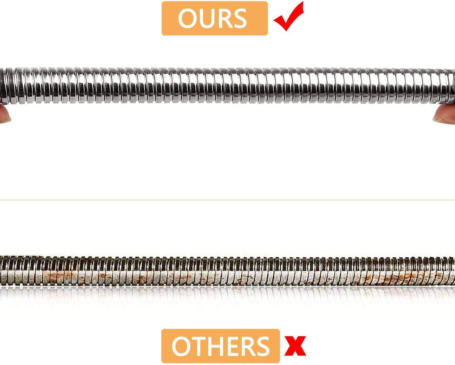 KWODE Pre-rinse Hose 38 Inch Flexible Stainless Replacement Hose for All Brand Commercial Kitchen Sink Faucet with 7/8”-20NPT Female Thread (96CM/38”)