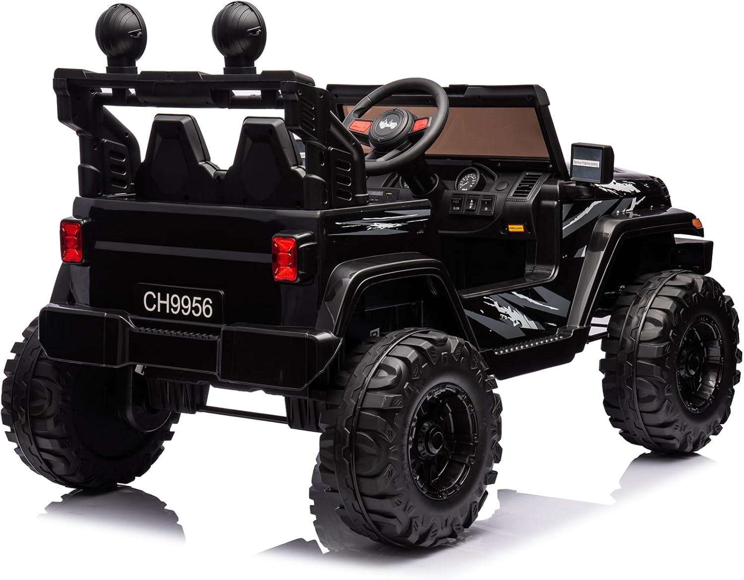 DEARAUTO DearAuto 24v Kids Ride On Car With Eva Tires, 4x75w Motors, Four Wheel Suspension, 3 Adjustable Speed, Mp3, Bluetooth,powered Ride On Truck For Kids
