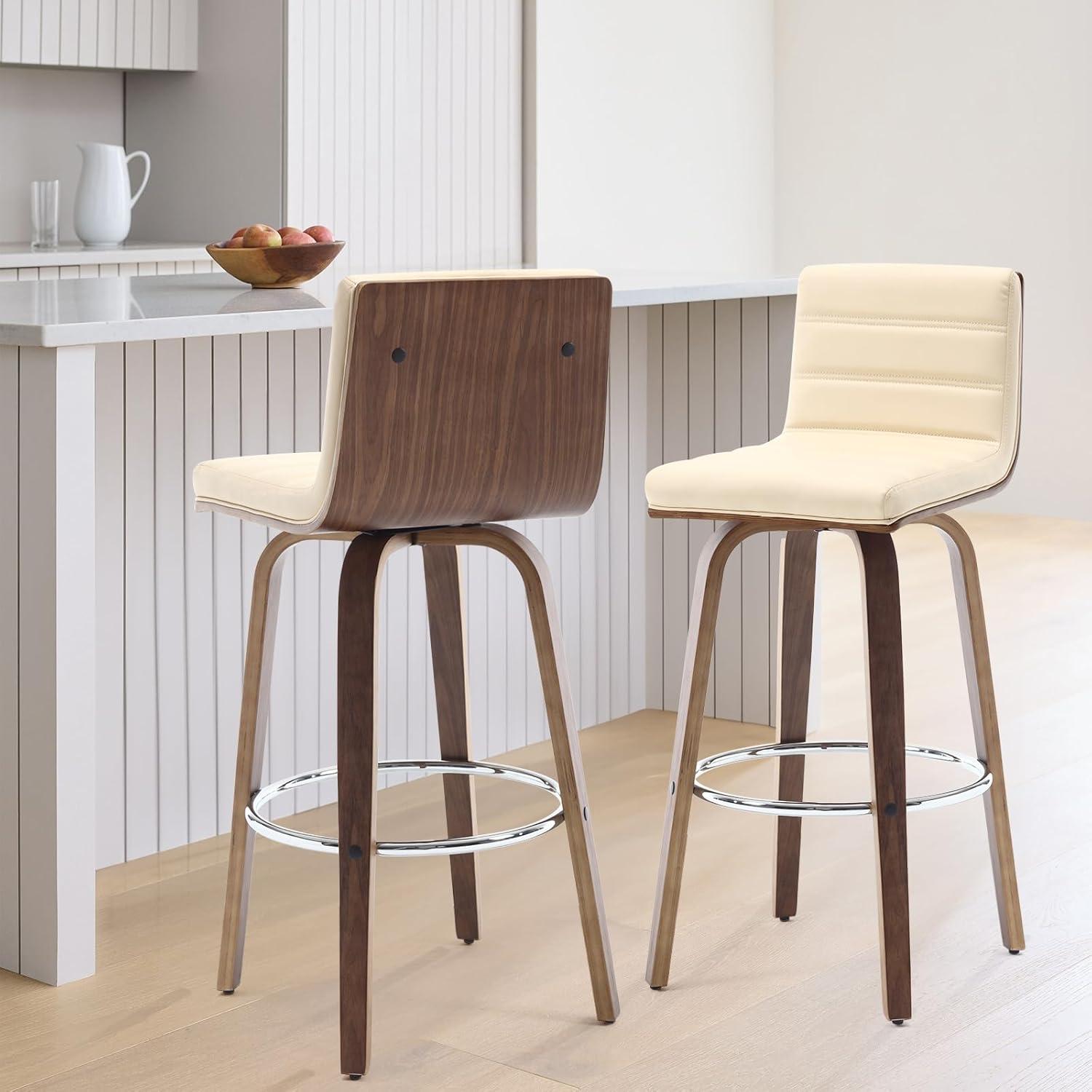 Corrigan Studio® Upholstered Swivel Stool (Set of 2)