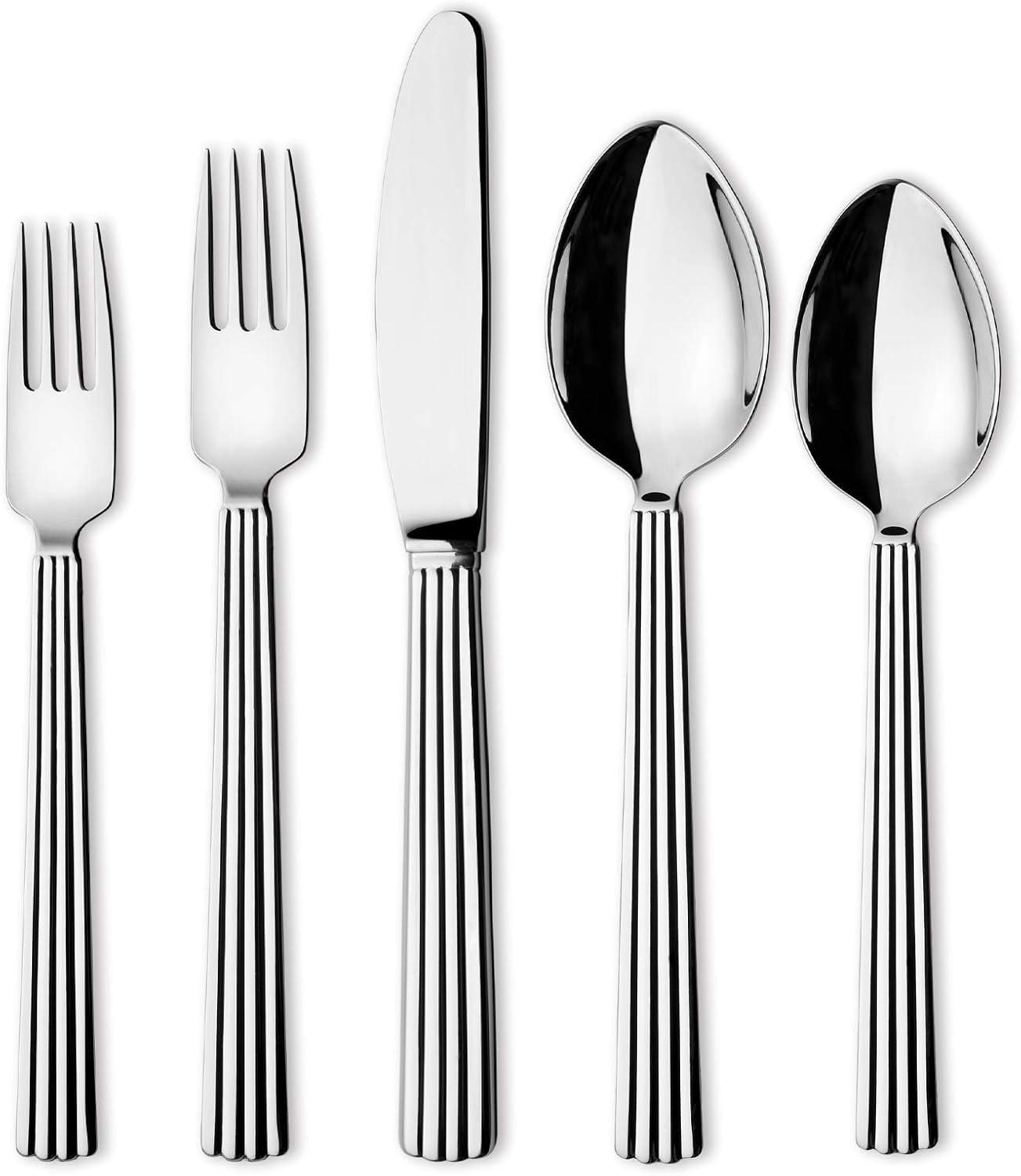 Bernadotte 5-Piece Polished Stainless Steel Flatware Set