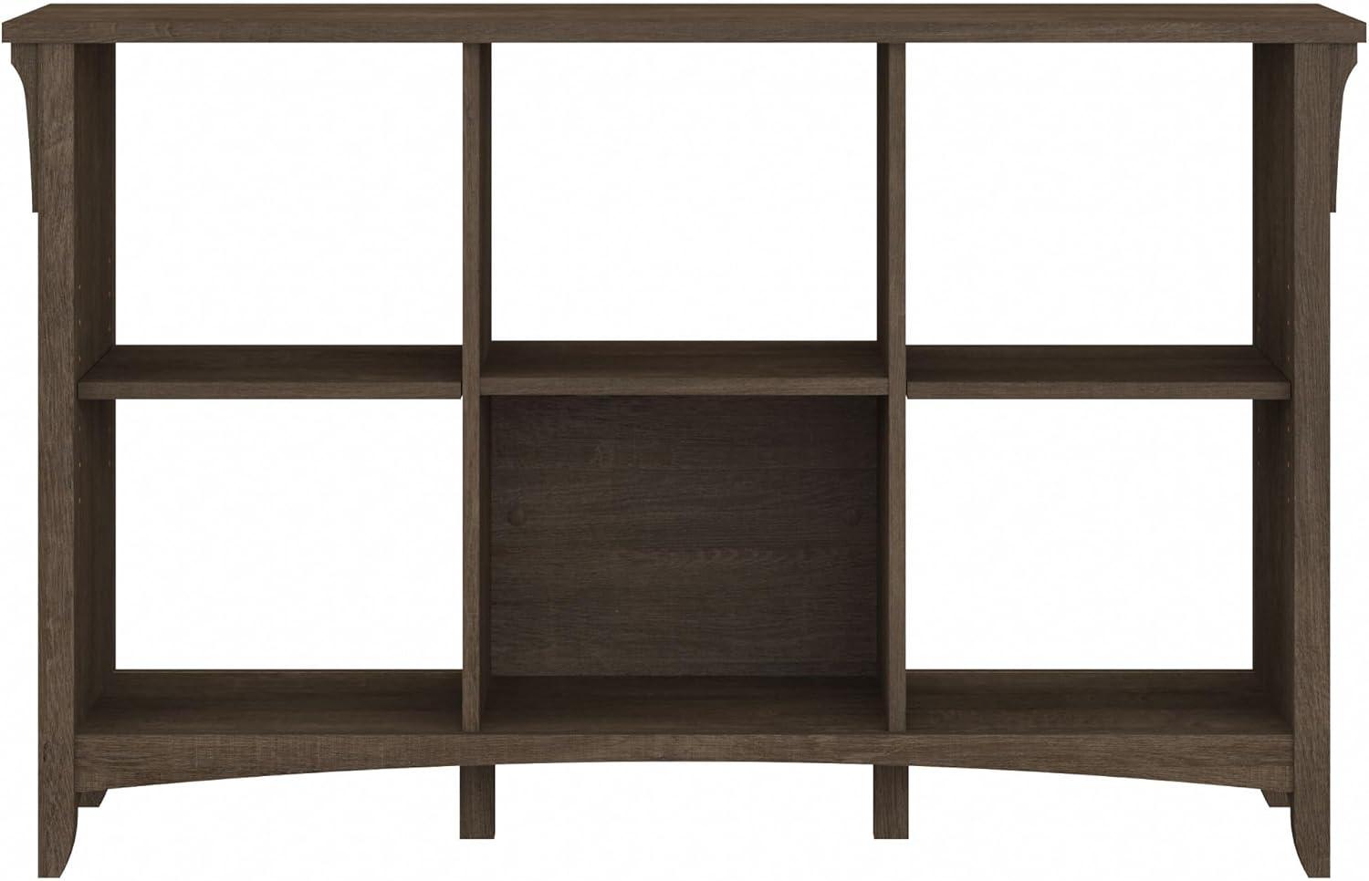 Bush Furniture Salinas 6 Cube Bookcase Organizer, Ash Brown