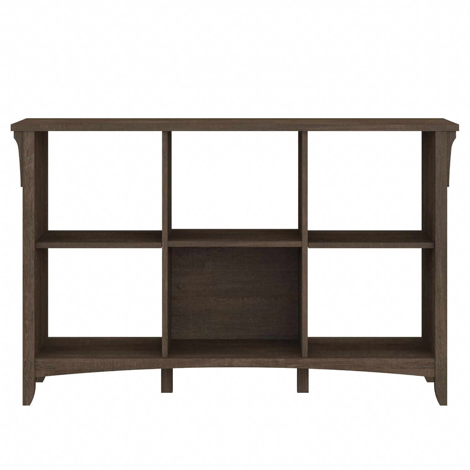 Bush Furniture Salinas 6 Cube Bookcase Organizer, Ash Brown