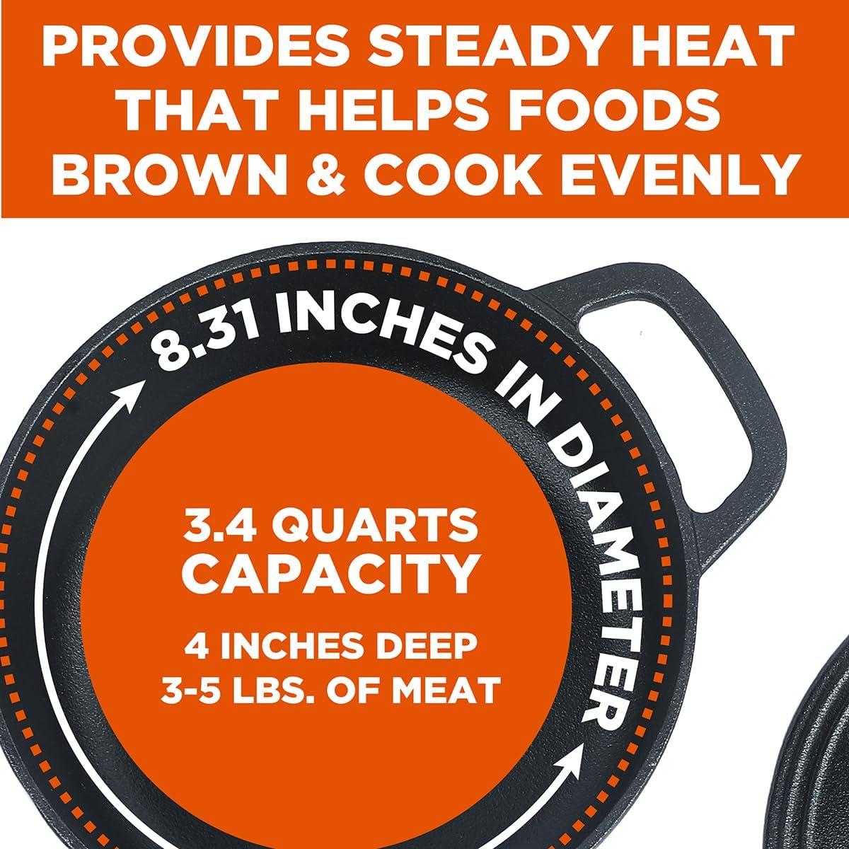 Commercial Chef Commercial Chef Cast Iron Dutch Oven