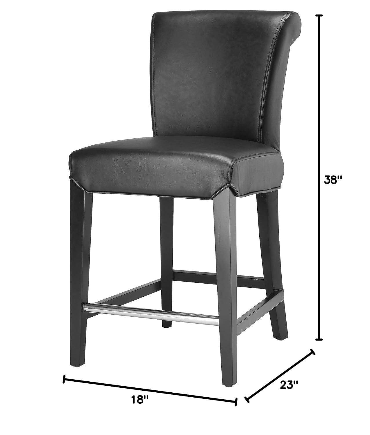 Darby Home Co Bowie Upholstered Counter Stool with Solid Wood Frame