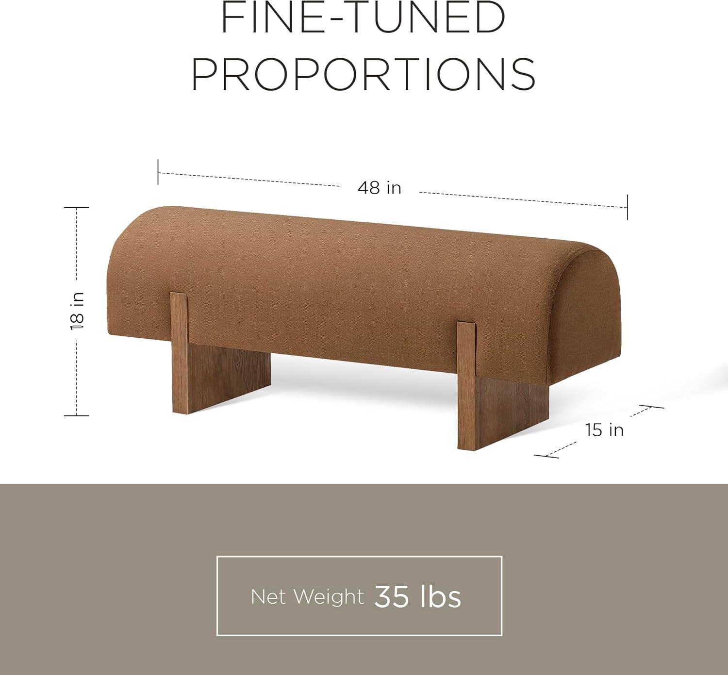 Maven Lane Juno Modern Upholstered Wooden Bench