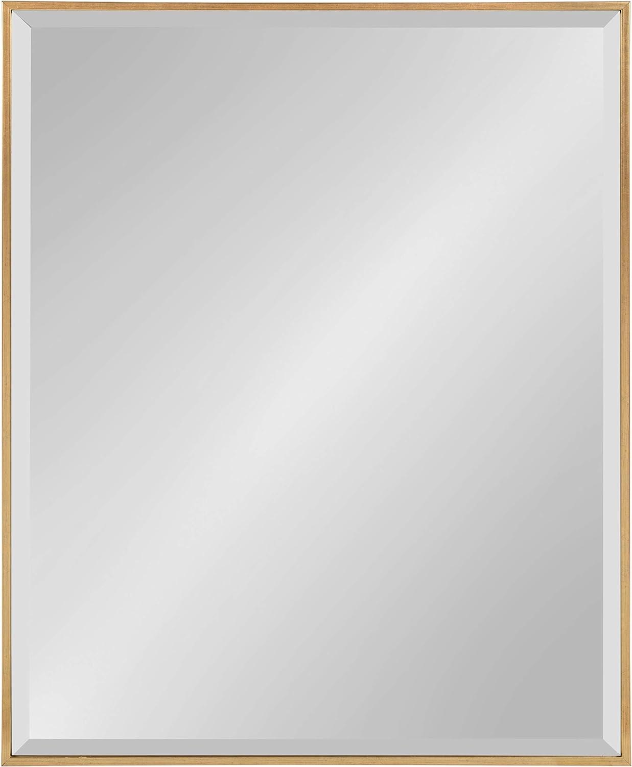 Rhodes Gold Rectangular Large Wall Mirror 22.75x28.75 Inches