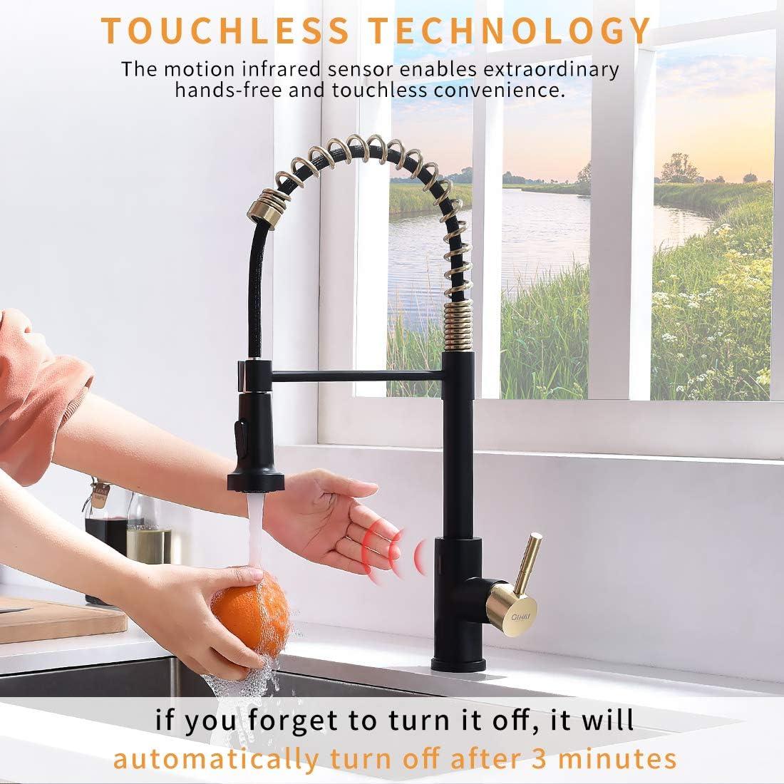 GAWEZA Pull Down Touchless Kitchen Faucet