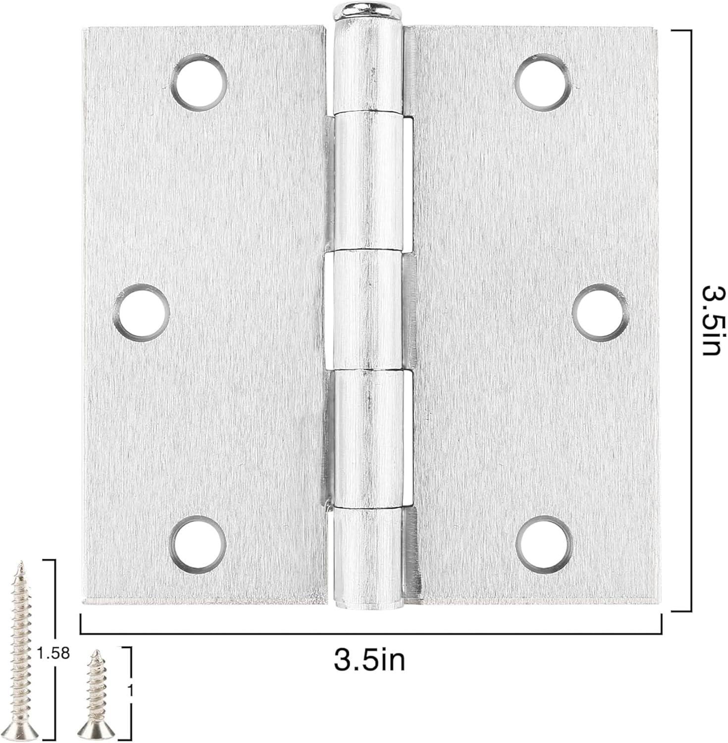 Design House 3.5" H x 3.5" W Butt Bearing Door Hinges (Set of 3)