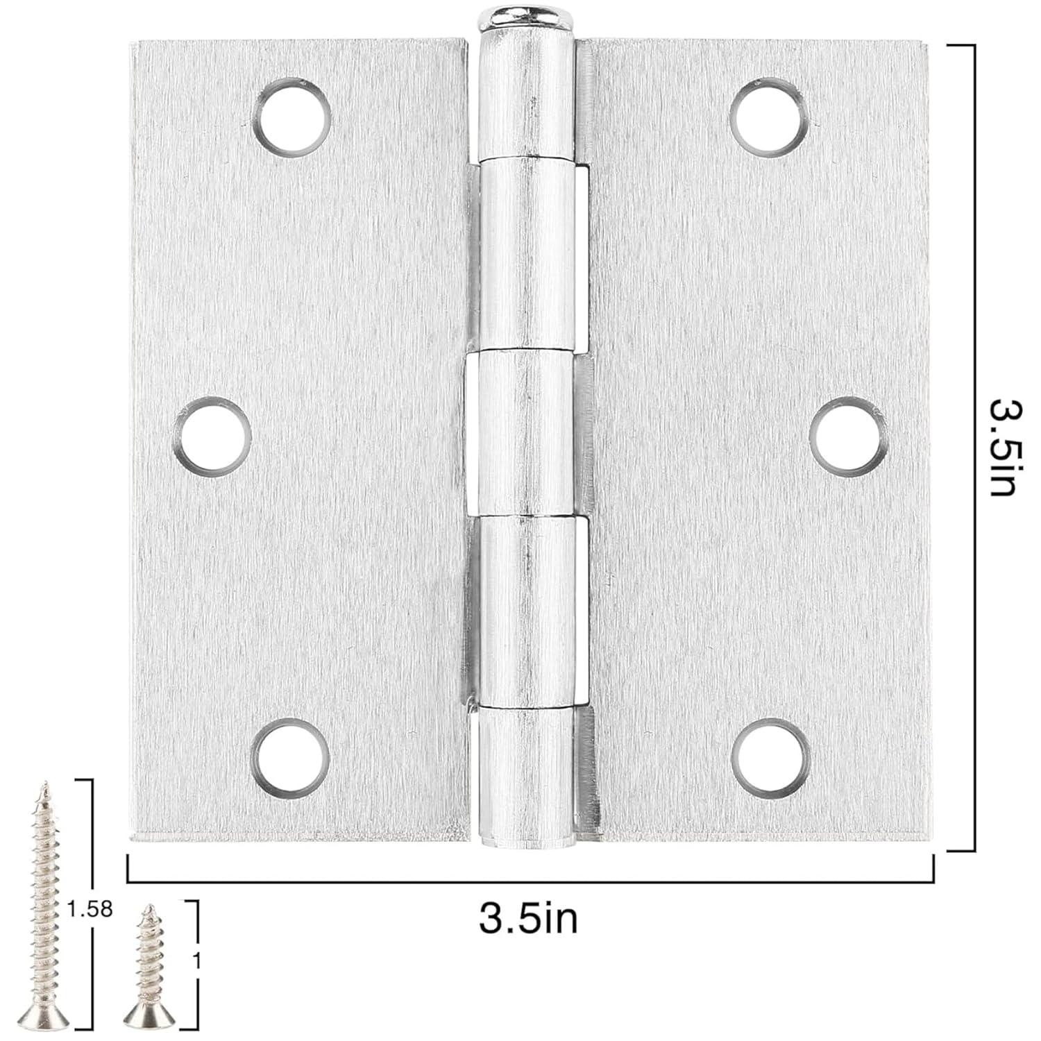 Design House 3.5" H x 3.5" W Butt Bearing Door Hinges (Set of 3)