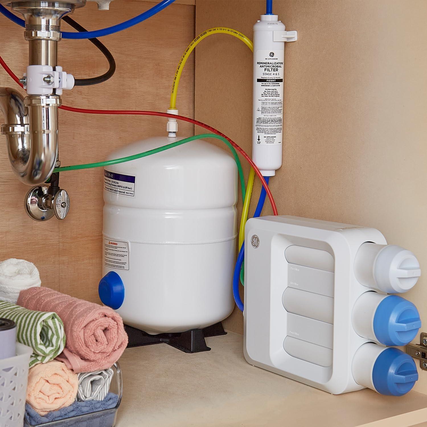 GE Under Sink 5 Stage Premium Reverse Osmosis Water Filtration System