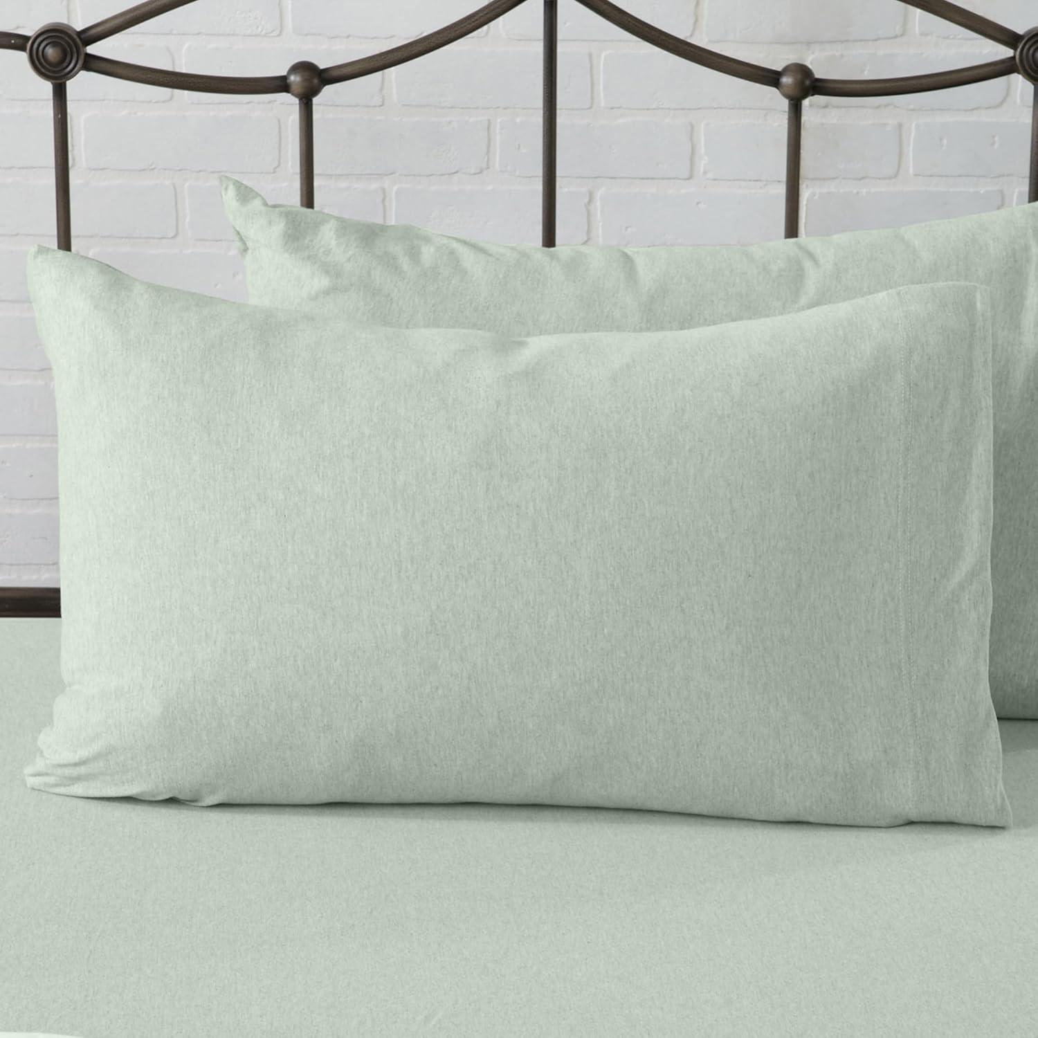 Ultra-Soft Heathered Jersey Knit Cotten Blend Sheet Set - Great Bay Home